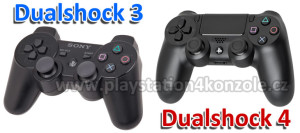 porovnání Dualshock 4 a Dualshock 3 ovladače